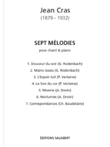 7 Mélodies - Jean Cras - Partition - Mélodies